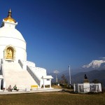 Nepalas Pasaulio Taikos pagoda Pokaroje